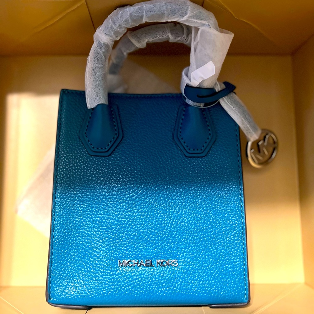 Michael Kors Mercer Extra-Small Pebbled Leather Crossbody Bag
